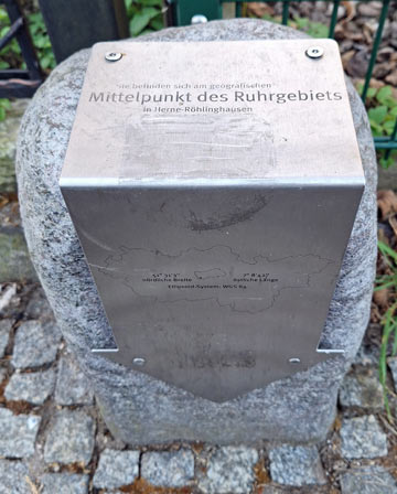 Geografischer Mittelpunkt vom Ruhrgebiet Mittelpunkt Ruhrgebiet