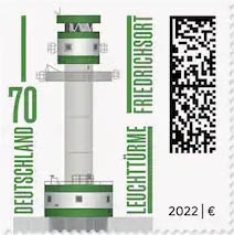 Briefmarke Leuchtturm Friedrichsort